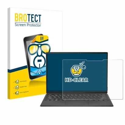 Parte frontale di una confezione del prodotto con il logo del marchio BROTECT. Accanto è raffigurato il dispositivo ASUS Rog F