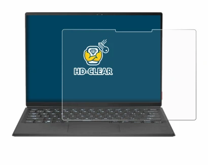 Immagine del dispositivo ASUS Rog Flow Z13 2022 con un'ampia varietà di protezioni per lo schermo.