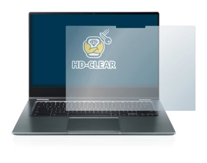 Immagine del dispositivo Acer Chromebook Spin 514 con un'ampia varietà di protezioni per lo schermo.