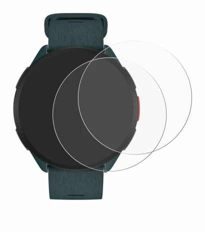 Immagine del dispositivo Polar Pacer con un'ampia varietà di protezioni per lo schermo.