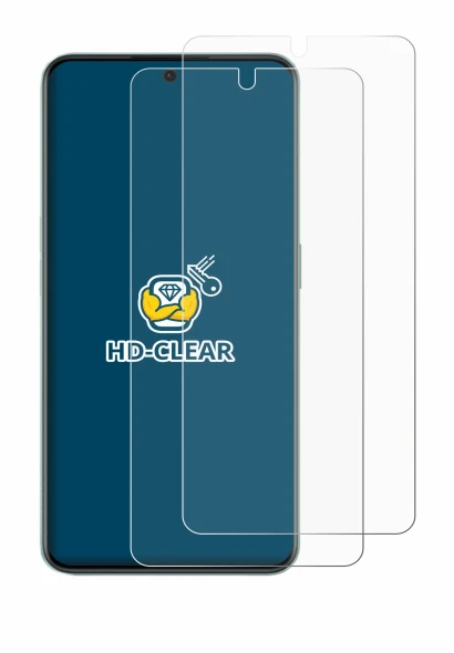 Immagine del dispositivo OnePlus 10R con un'ampia varietà di protezioni per lo schermo.