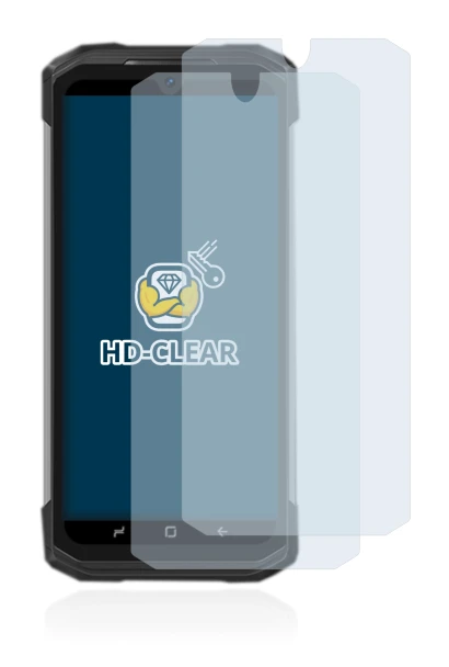 Immagine del dispositivo Doogee S98 Pro con un'ampia varietà di protezioni per lo schermo.