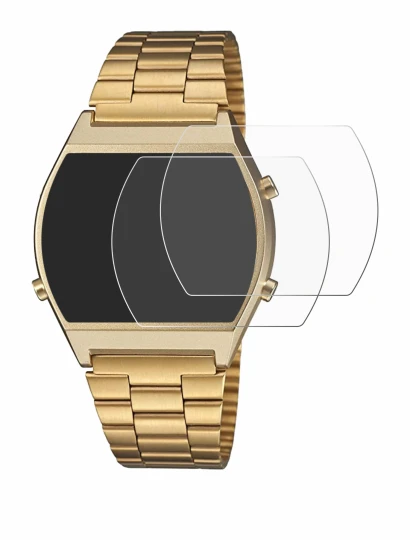 Immagine del dispositivo Casio Retro B640WB con un'ampia varietà di protezioni per lo schermo.