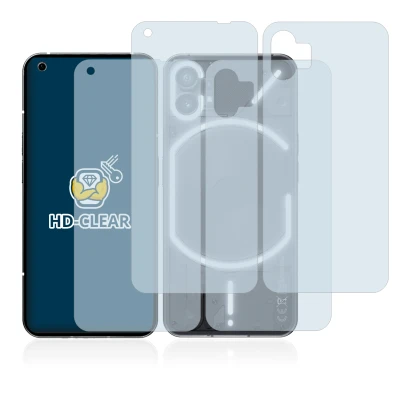 Immagine del dispositivo Nothing Phone (1) (Fronte+Retro) con un'ampia varietà di protezioni per lo schermo.