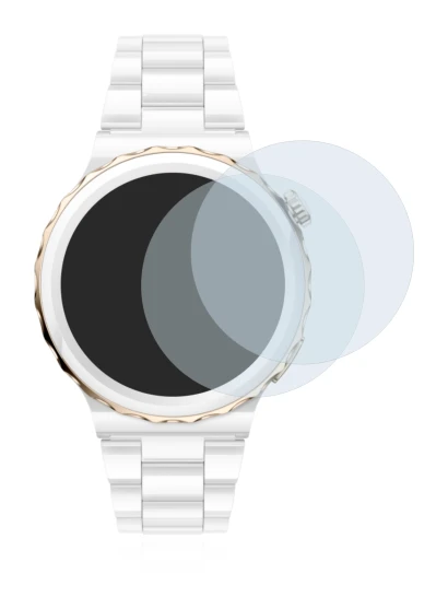 Immagine del dispositivo Huawei Watch GT 3 Pro Ceramic (43mm) con un'ampia varietà di protezioni per lo schermo.