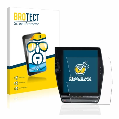 Parte frontale di una confezione del prodotto con il logo del marchio BROTECT. Accanto è raffigurato il dispositivo Renault Me