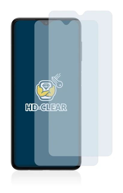 Immagine del dispositivo Samsung Galaxy A04s con un'ampia varietà di protezioni per lo schermo.