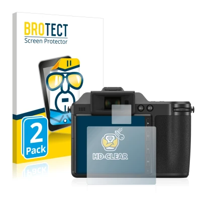 Parte frontale di una confezione del prodotto con il logo del marchio BROTECT. Accanto è raffigurato il dispositivo Hasselblad