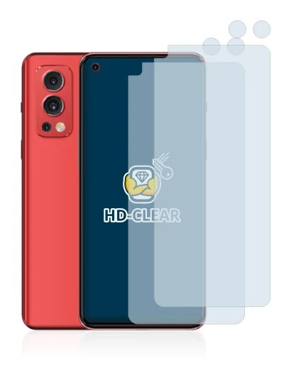 Immagine del dispositivo OnePlus Nord 2 5G (Fronte+Fotocamera) con un'ampia varietà di protezioni per lo schermo.