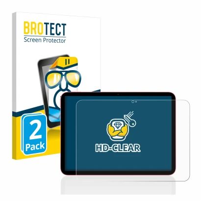 Parte frontale di una confezione del prodotto con il logo del marchio BROTECT. Accanto è raffigurato il dispositivo Apple iPad