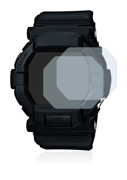 Immagine del dispositivo Casio G-Shock GD350 con un'ampia varietà di protezioni per lo schermo.