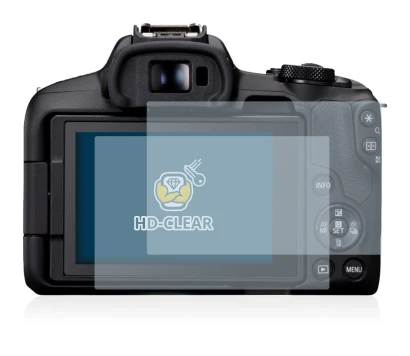 Immagine del dispositivo Canon EOS R50 con un'ampia varietà di protezioni per lo schermo.