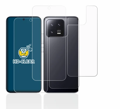 Immagine del dispositivo Xiaomi 13 (Fronte+Retro) con un'ampia varietà di protezioni per lo schermo.
