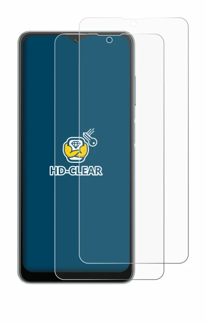 Immagine del dispositivo Blackview A53 con un'ampia varietà di protezioni per lo schermo.