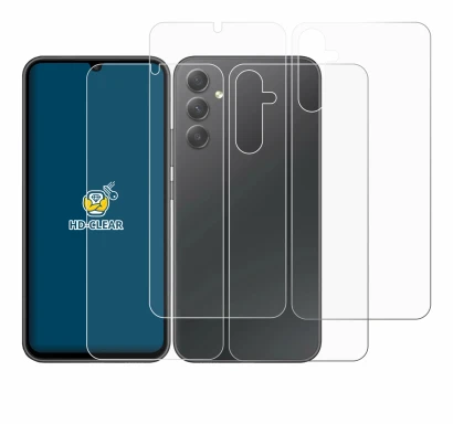 Immagine del dispositivo Samsung Galaxy A34 5G (Fronte+Retro) con un'ampia varietà di protezioni per lo schermo.