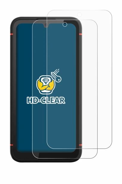 Immagine del dispositivo Gigaset GX4 con un'ampia varietà di protezioni per lo schermo.