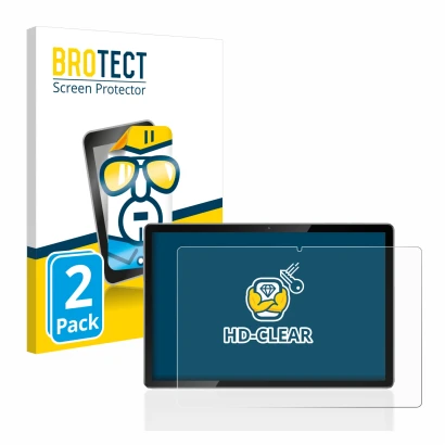 Parte frontale di una confezione del prodotto con il logo del marchio BROTECT. Accanto è raffigurato il dispositivo Blackview