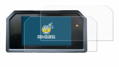 Immagine del dispositivo Yamaha Tmax 560 2023 con un'ampia varietà di protezioni per lo schermo.