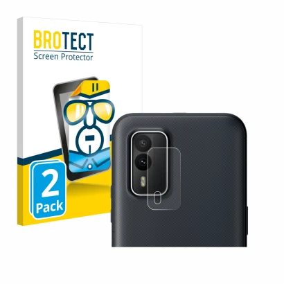 Parte frontale di una confezione del prodotto con il logo del marchio BROTECT. Accanto è raffigurato il dispositivo Nokia XR21