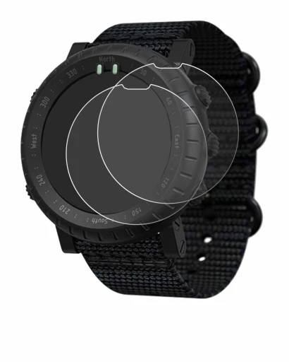 Immagine del dispositivo Suunto Core Alpha con un'ampia varietà di protezioni per lo schermo.
