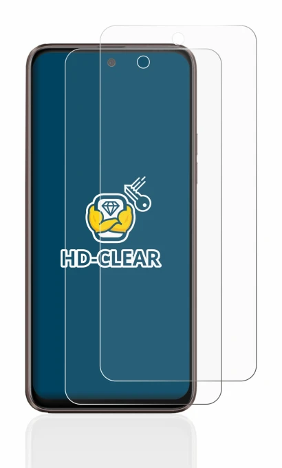 Immagine del dispositivo HTC U23 Pro con un'ampia varietà di protezioni per lo schermo.
