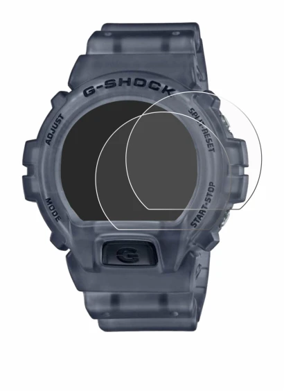 Immagine del dispositivo Casio G-Shock DW-6900 con un'ampia varietà di protezioni per lo schermo.