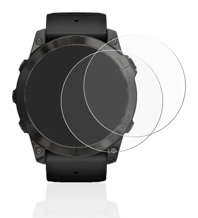Immagine del dispositivo Garmin Epix Pro (Gen 2) (51 mm) con un'ampia varietà di protezioni per lo schermo.