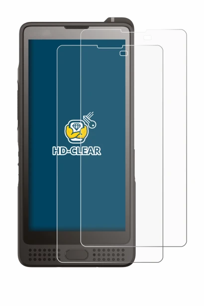 Immagine del dispositivo Sonim XP10 con un'ampia varietà di protezioni per lo schermo.