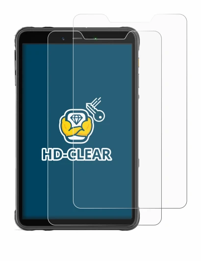 Immagine del dispositivo Ulefone Armor Pad 8 con un'ampia varietà di protezioni per lo schermo.