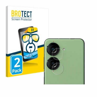 Parte frontale di una confezione del prodotto con il logo del marchio BROTECT. Accanto è raffigurato il dispositivo ASUS ZenFo