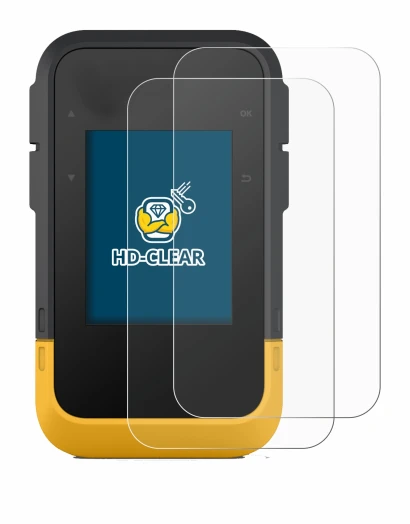 Immagine del dispositivo Garmin eTrex SE con un'ampia varietà di protezioni per lo schermo.