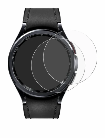 Immagine del dispositivo Samsung Galaxy Watch 6 Classic (47 mm) con un'ampia varietà di protezioni per lo schermo.