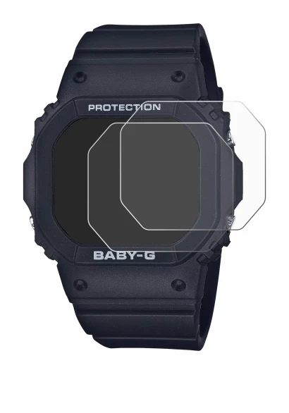 Immagine del dispositivo Casio Baby-G BGD-565 con un'ampia varietà di protezioni per lo schermo.