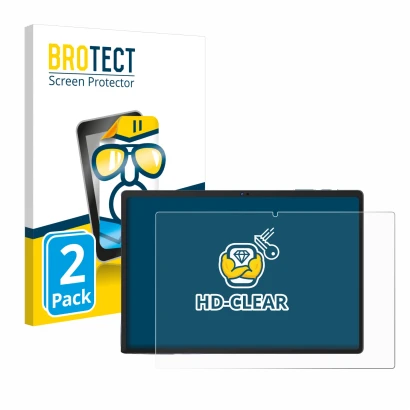 Parte frontale di una confezione del prodotto con il logo del marchio BROTECT. Accanto è raffigurato il dispositivo Oukitel OK