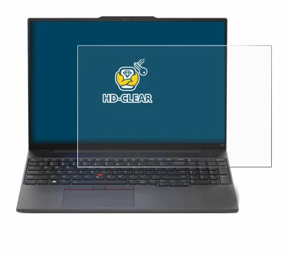 Immagine del dispositivo Lenovo ThinkPad E16 Gen 1 con un'ampia varietà di protezioni per lo schermo.