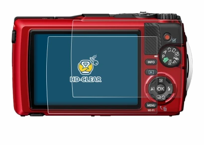 Immagine del dispositivo Olympus OM System Tough TG-7 con un'ampia varietà di protezioni per lo schermo.