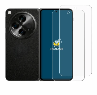 Immagine del dispositivo OnePlus Open con un'ampia varietà di protezioni per lo schermo.