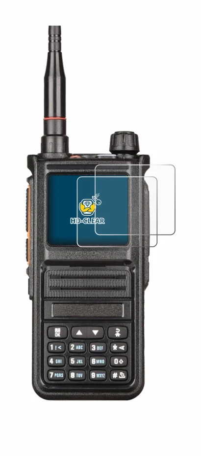 Immagine del dispositivo Radtel RT-470X con un'ampia varietà di protezioni per lo schermo.