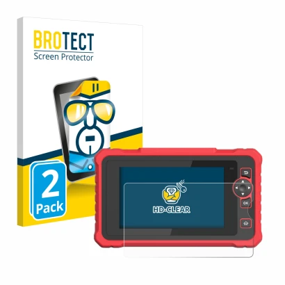 Parte frontale di una confezione del prodotto con il logo del marchio BROTECT. Accanto è raffigurato il dispositivo Launch CRP