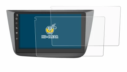 Immagine del dispositivo Topway Android CarPlay (9") con un'ampia varietà di protezioni per lo schermo.