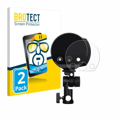 Parte frontale di una confezione del prodotto con il logo del marchio BROTECT. Accanto è raffigurato il dispositivo Profoto B1