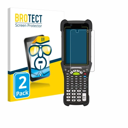 Parte frontale di una confezione del prodotto con il logo del marchio BROTECT. Accanto è raffigurato il dispositivo Zebra MC94