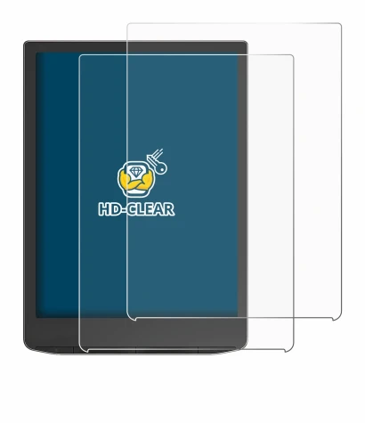 Immagine del dispositivo Vivlio InkPad 4 con un'ampia varietà di protezioni per lo schermo.