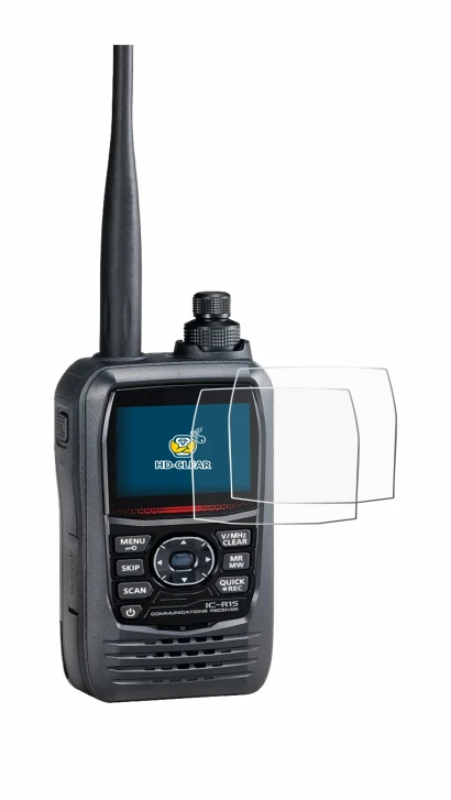 Immagine del dispositivo Icom IC-R15 con un'ampia varietà di protezioni per lo schermo.
