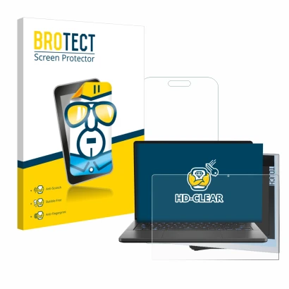 Parte frontale di una confezione del prodotto con il logo del marchio BROTECT. Accanto è raffigurato il dispositivo ASUS ROG Z