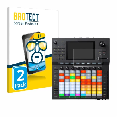 Parte frontale di una confezione del prodotto con il logo del marchio BROTECT. Accanto è raffigurato il dispositivo Akai Force