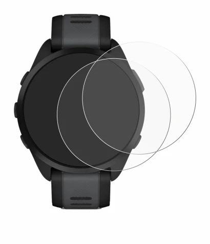 Immagine del dispositivo Garmin Forerunner 165 con un'ampia varietà di protezioni per lo schermo.