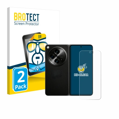 Parte frontale di una confezione del prodotto con il logo del marchio BROTECT. Accanto è raffigurato il dispositivo OnePlus Op