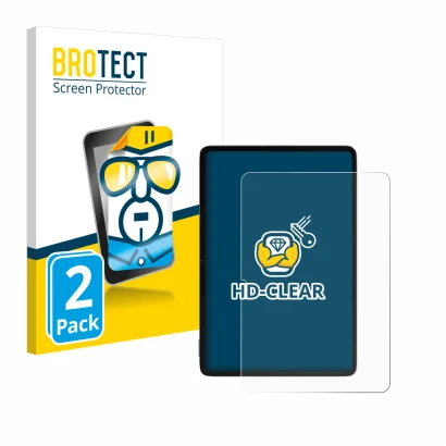 Parte frontale di una confezione del prodotto con il logo del marchio BROTECT. Accanto è raffigurato il dispositivo Xiaomi Pad