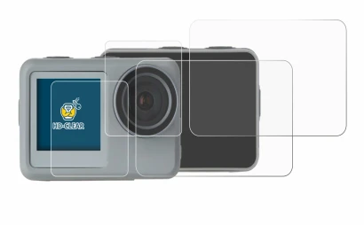 Immagine del dispositivo Rollei Actioncam 9s Plus con un'ampia varietà di protezioni per lo schermo.